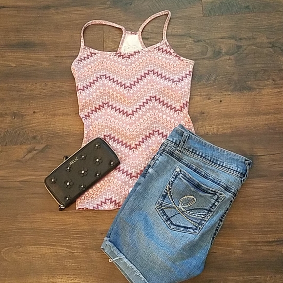 💖Maurice's💕 Pink Pattern Tank Top - M - Picture 1 of 5